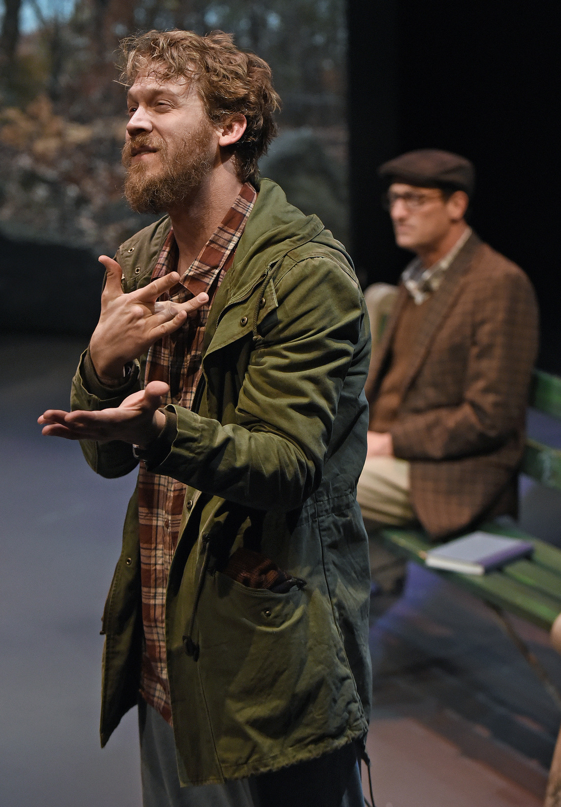 The Wallis and Deaf West Theatre’s co-production of Edward Albee’s At Home at the Zoo directed by Coy Middlebrook.  Pictured (l-r): Russel