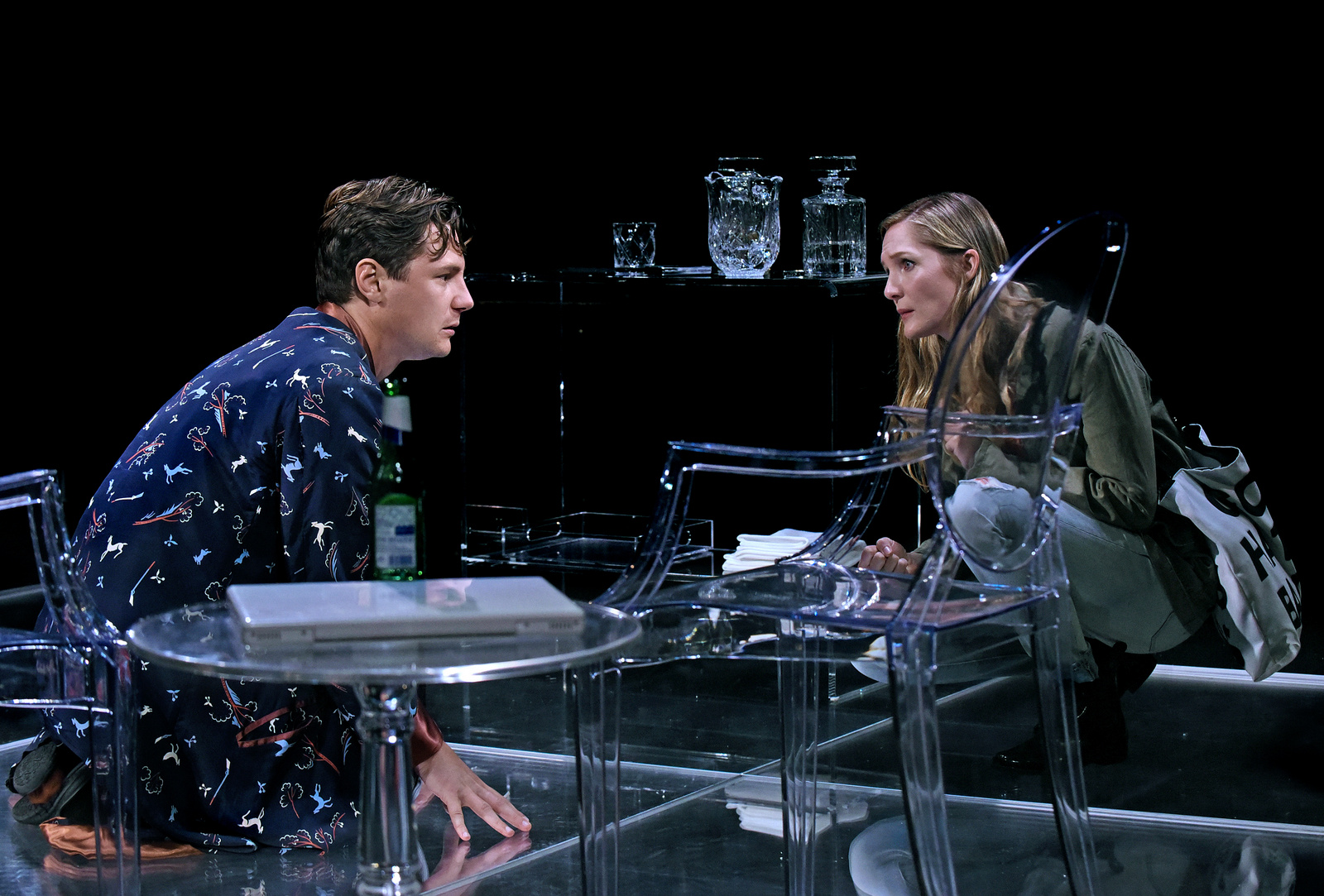 The Pride, directed by Michael Arden, at The Wallis. Pictured (l-r): Augustus Prew and Jessica Collins. Photo credit: Kevin Parry.