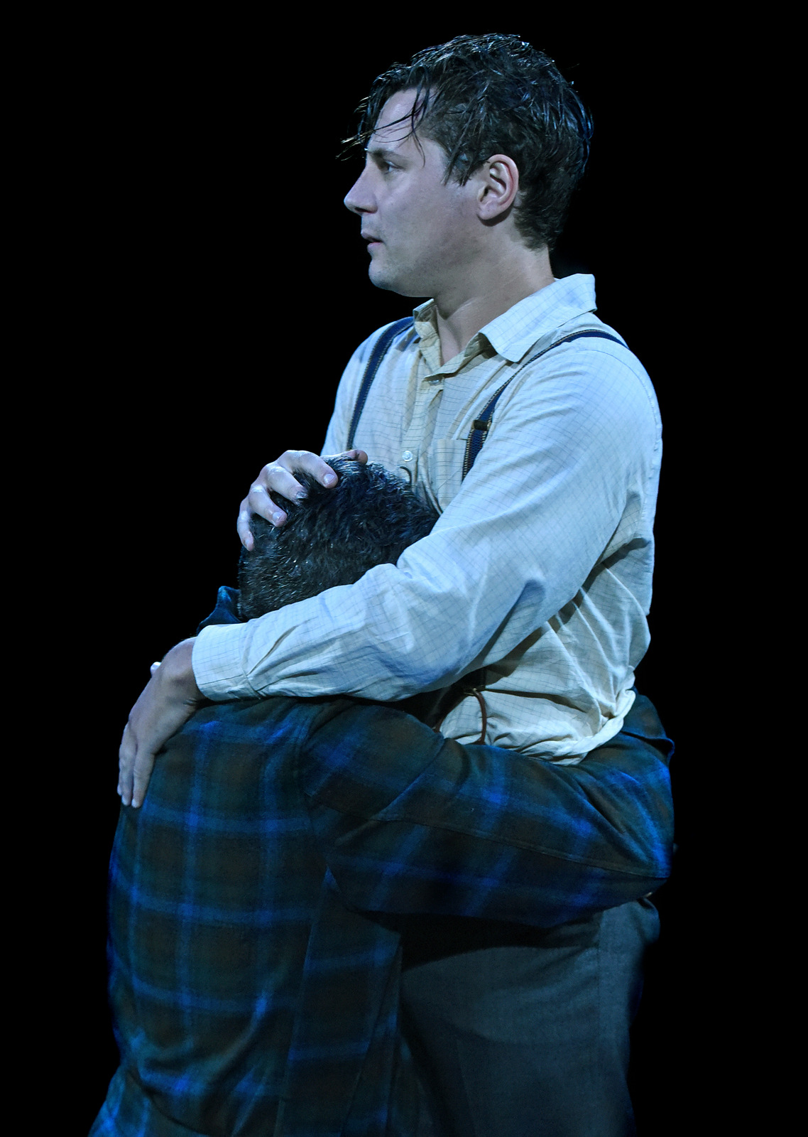 The Pride, directed by Michael Arden, at The Wallis. Pictured (l-r): Neal Bledsoe and Augustus Prew. Photo credit: Kevin Parry.