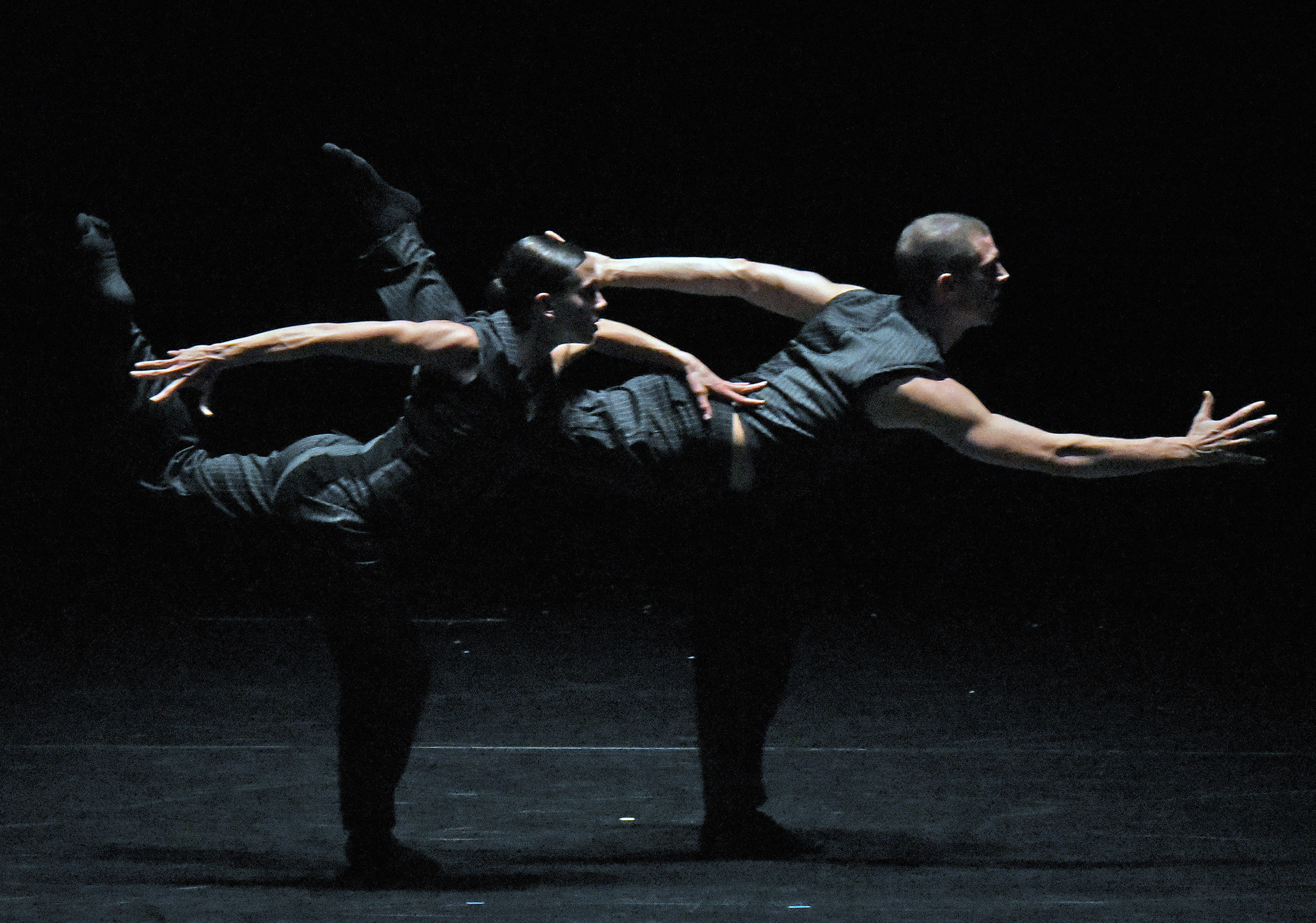 PHOTO CAPTION: Hubbard Street Dancers Jacqueline Burnett and Michael Gross in Solo Echo by Crystal P