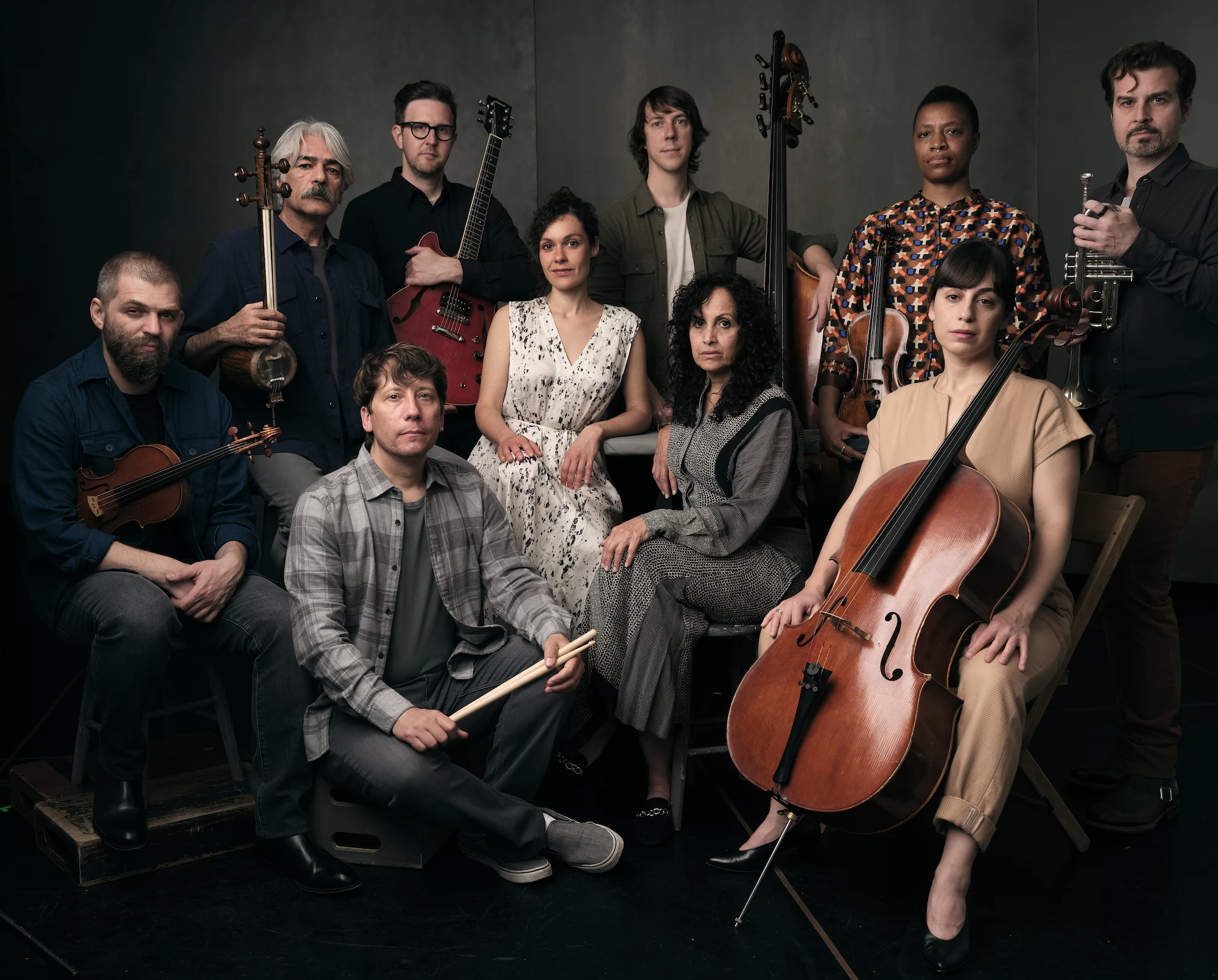 The musical cast of Osvaldo Golijov’s Falling Out of Time; PHOTO CREDIT: Marco Giannavola