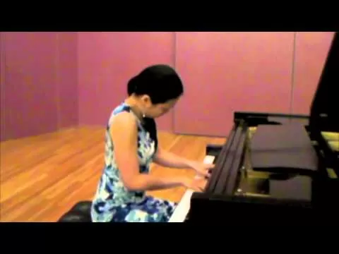 Joyce Yang demonstrates her piano skills